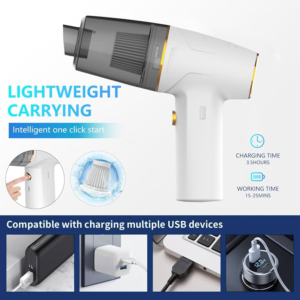 Car Vacuum Cleaner, Cordless Handheld