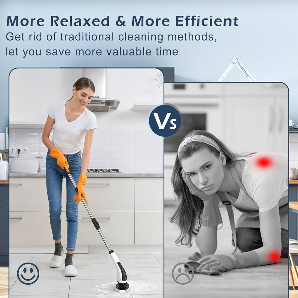 Cordless Electric Spin Scrubber