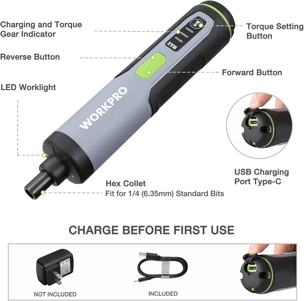 WORKPRO 3.6 V Electric Screwdriver
