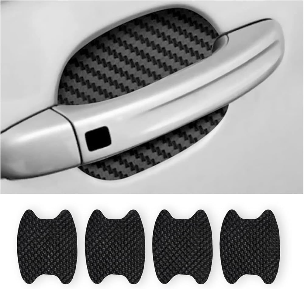 Blilo 4PCS Carbon Fiber Anti-Scratches Door Handle Sticker