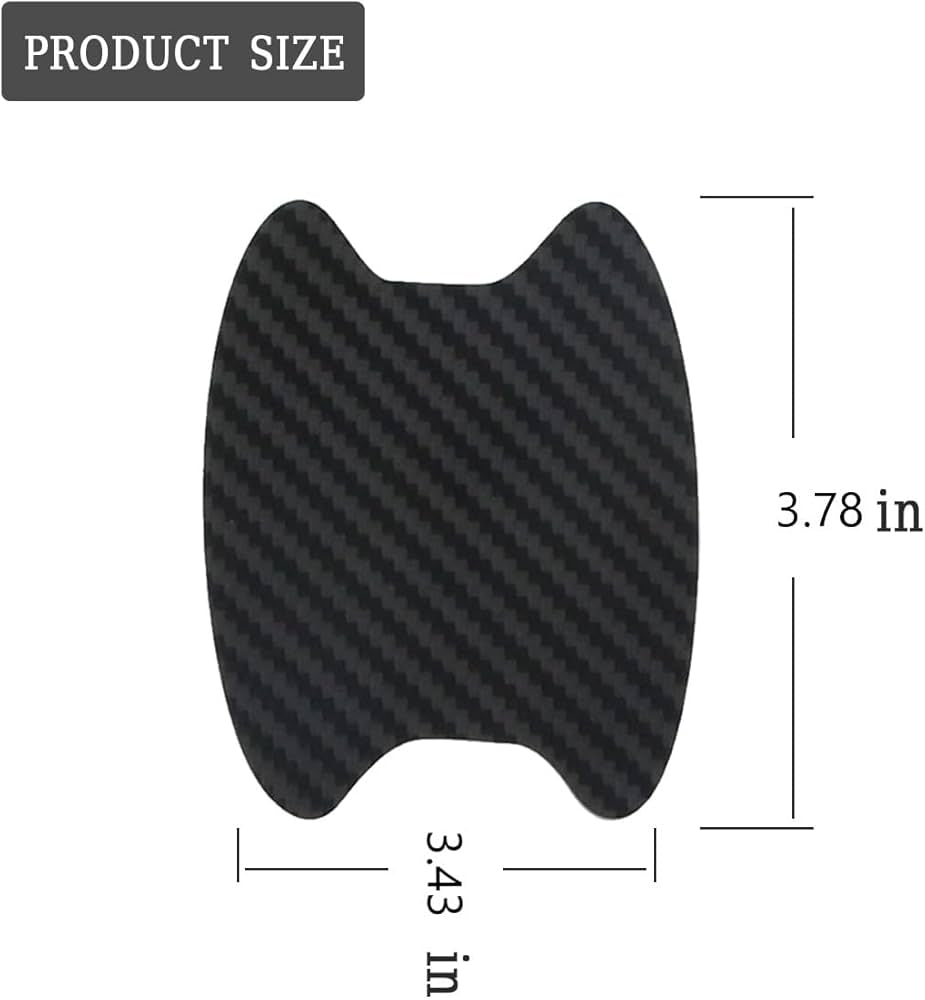 Blilo 4PCS Carbon Fiber Anti-Scratches Door Handle Sticker